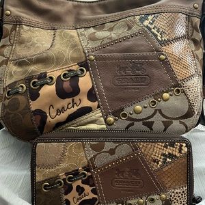 Coach Patchwork Bag with Matching Wallet